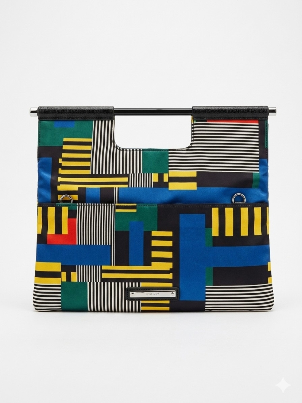 Nine West Vintage Geometric Color Block Clutch Bag H13× W11